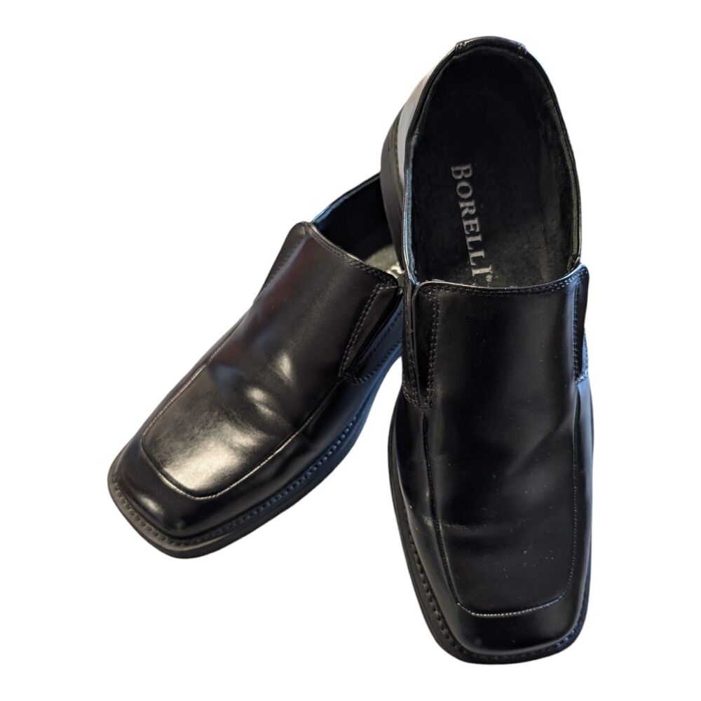 BORELLI Matthew Men's Black Dress Casual Shoes Loafers Size 9.5M Career Business